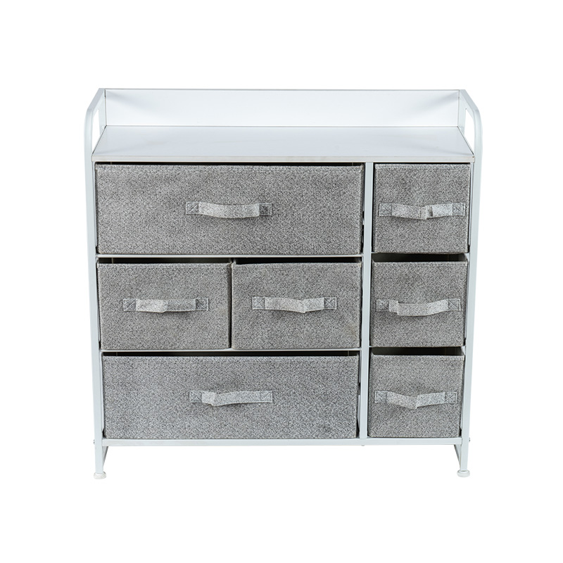 Silvervitt förvaringsskåp